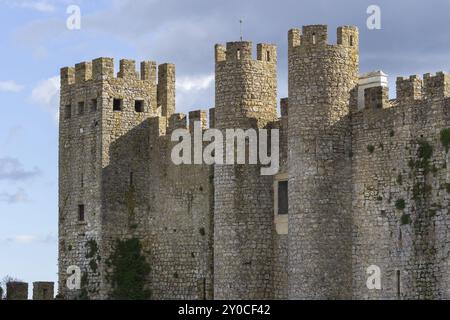 Obidos schöne Dorf Burg Festung Fort Turm in Portugal Stockfoto