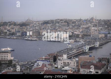 Skyline von Istanbul bei Sonnenuntergang, Türkei, Asien Stockfoto