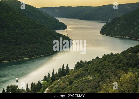 Canal de Lim, Limski Kanal, Halbinsel Istrien, Croacia, Europa Stockfoto