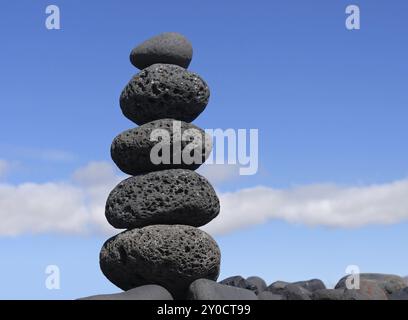 Steintürme aus Lavasteinen Stockfoto