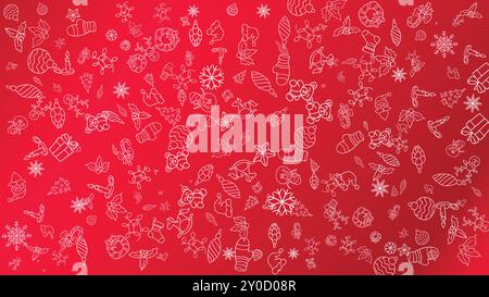 frohe weihnachten Grußkarte, glückliches neues Jahr Grußkarte, roter Hintergrund, frohe weihnachten Muster Vektor Stock Vektor