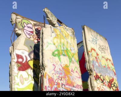 Diese standen an der Grenze zwischen Berlin-Zehlendorf und Teltow am Teltowkanal Stockfoto