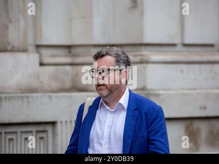 London, England, Großbritannien. September 2024. Matthew Doyle Direktor der Kommunikation gesehen Walking in Whitehall Credit: Richard Lincoln/Alamy Live News Stockfoto