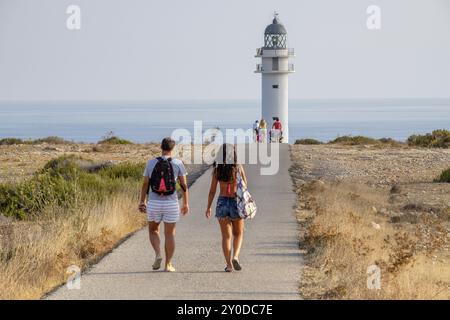 Leuchtturm Cape Barbary, Formentera, balearen, Spanien, Europa Stockfoto