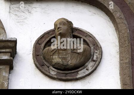 Haus des Hexenmeisters in Lemgo (Detail) Stockfoto