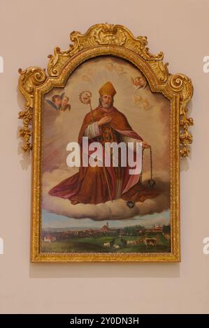 Eisenstadt, Burgenland, Österreich. Römisch-katholische Kathedrale St. Martin. Gemälde von Saint Martin (Martin von Tours) Stockfoto