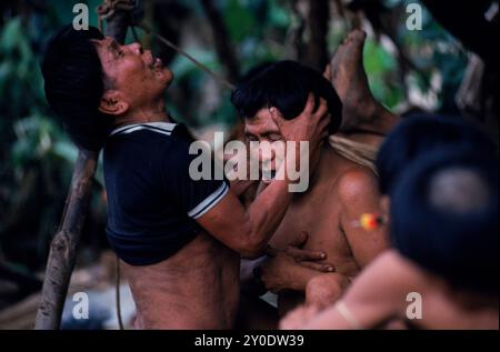 Schamane, Amazon, Venezuela Stockfoto