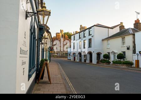 Arundel Stadtzentrum und Schloss, Arundel, West Sussex, England, Großbritannien Stockfoto