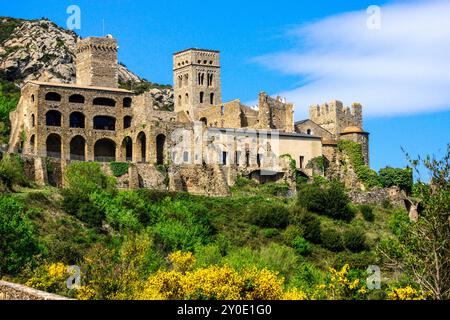 Sant Pere de Rodes, Siglos VIII-IX, Parque Natural del cabo de Creus, Girona, Catalunya, Spanien Stockfoto