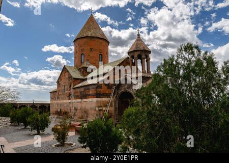 Khor Virap, Armenien - 13. April 2023: Panoramablick auf das Kloster Khor Virap in Armenien Stockfoto