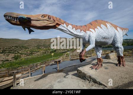 Baryonyx Dinosaurier Reproduktion, Peladillo Ära Ichnites Deponie, Igea, La Rioja, Spanien, Europa Stockfoto