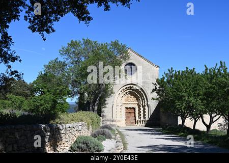 C12th Church of Our Lady, oder Eglise Notre-Dame de l'abbaye de Ganagobie, Ganagobie Abbey oder Benediktinerkloster, Alpes-de-Haute-Provence Frankreich Stockfoto