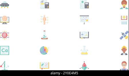 Wissenschaftssymbole hochwertige Vektor-Icons-Kollektion mit editierbarer Kontur. Ideal für professionelle und kreative Projekte. Stock Vektor