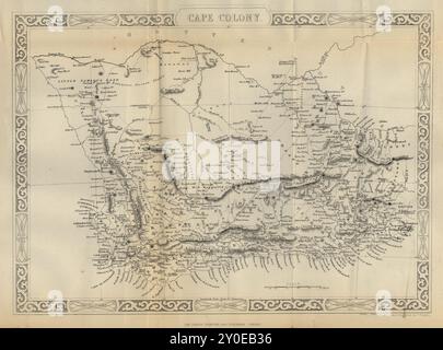 Historische Vintage-Karte von 'Cape Colony:, Südafrika, 1860 Stockfoto