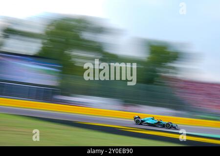 Fernando Alonso aus Spanien fuhr das (14) Aston Martin Aramco F1 Team AMR24 während der Formel 1 - Pirelli Gran Premio d'Italia 2024 - Rennen, Formel-1-Meisterschaft in Monza, Italien, 01. September 2024 Stockfoto