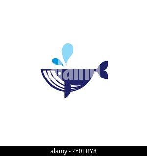 Vektor-Illustration Des Whale-Logos. Walsymbol Stock Vektor