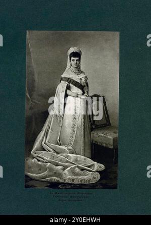 Maria Feodorowna (Dagmar von Dänemark) Maria Feodorowna (Marija Fjodorowna; 1847–1928), vor ihrer Heirat als Prinzessin Dagmar von Dänemark bekannt, war von 1881 bis 1894 Kaiserin von Russland als Ehefrau von Kaiser Alexander III. Sie war das vierte Kind und zweite Tochter von Christian IX. Von Dänemark und Louise von Hessen-Kassel. Marias ältester Sohn, Nikolaus, war der letzte Kaiser Russlands und regierte vom 1. November 1894 bis zu seiner Abdankung am 15. März 1917. Maria lebte 10 Jahre, nachdem bolschewistische Funktionäre 1918 Nikolaus und seine unmittelbare Familie getötet hatten. Stockfoto