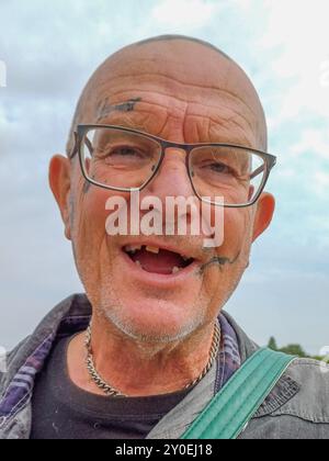 Tätowierter Kopf Stockfoto