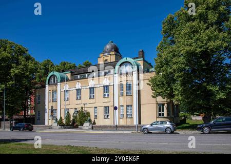 Villa ENSI im Jugendstil, ein Haus für Senioren, entworfen von Selim A. Lindqvist und 1912 fertiggestellt, in Eira, Helsinki, Finnland. Stockfoto