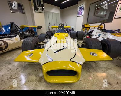 Ein Brabham BT30 Formel-2-Rennwagen aus dem Jahr 1970 im Argentine Automobile Club Museum in Buenos Aires in Argentinien. Stockfoto