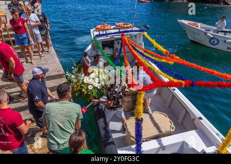 Berlenga Island, Portugal: 22. Juni 2024: Festival zu Ehren des heiligen Johannes des Täufers auf der Insel Berlenga, Peniche. Portugal Stockfoto