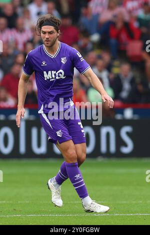 Sheffield, Großbritannien. September 2024. Francisco Sierralta aus Watford während des SKY Bet EFL Championship Matches Sheffield United FC gegen Watford FC in der Bramall Lane, Sheffield, England, Großbritannien am 1. September 2024 Credit: Every Second Media/Alamy Live News Stockfoto