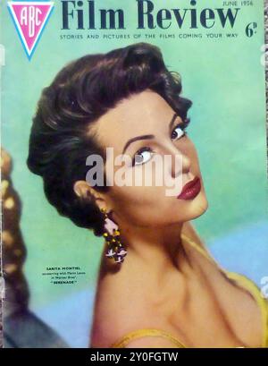 ABC Film Review Jun 1956 - Vintage Magazin Cover - Fotograf unnow - Text Transkription [ 1956 Film Review GESCHICHTEN UND BILDER DER FILME COMING YOUR WAY SARITA MONTIEL mit Mario Lanza in Warner Bros 'SERENADE' ] NUR FÜR REDAKTIONELLE ZWECKE ! Stockfoto