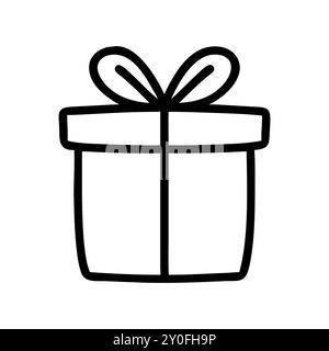 Geschenkbox mit Schleifenkontur Stock Vektor