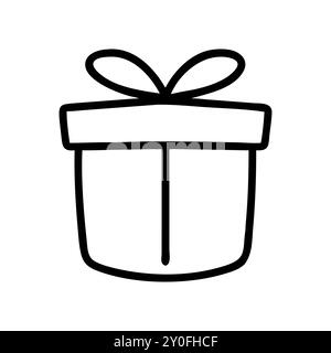 Minimalistisches Symbol für die Geschenkverpackung Stock Vektor