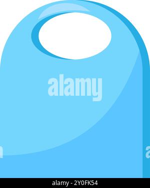Vektor runde Papiertüte in einem hellen flachen Stil. Online-Shopping, Kauf oder Präsenzsymbol. Ein Produktetikett. Das Symbol eignet sich für Webdesign, onli Stock Vektor