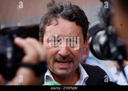 IL Sindaco di roma Roberto Gualtieri con l'Assessora all'Agricoltura Ambiente e Ciclo dei Rifiuti Sabrina Alfonsi e l'Assessore all'Urbanistica Maurizio Veloccia avvia l'esproprio del Parco di Centocelle Roma, Italia — Lunedì 02 Settembre 2024 - Cronaca - (foto di Cecilia Fonsi Stockfoto