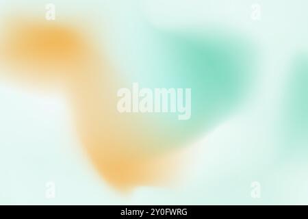 Holographischer Hintergrund mit Farbverlauf in Regenbogenpastellorange, mintgrüner Farbe für Webheader, Bannerdesign. Süßer traumhafter Farbverlauf Hintergrund Stock Vektor