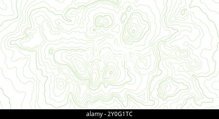 Hintergrund der Vintage-Konturkarte. Landtopographie Kartenvektordesign. Retro-topographisches Höhenlinienmuster. Stock Vektor