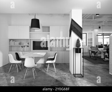 3D-Render modernen Büro innen Stockfoto