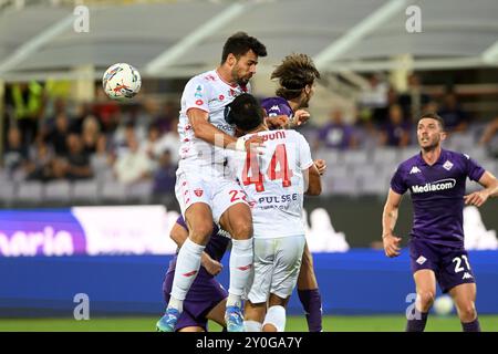 Florenz, Italien. September 2024. AC Monza spielt während des dritten Fußballspiels der Serie A zwischen Fiorentina und Monza im Artemio Franchi Stadion in Florenz, Italien - Sonntag, 1. September 2024. Sport - Fußball (Foto AC Monza/LaPresse von Studio Buzzi) Credit: LaPresse/Alamy Live News Stockfoto