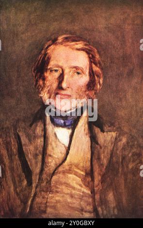 John Ruskin, 1881. Von Hubert von Herkomer (1849-1914). John Ruskin (1819–1900), englischer Schriftsteller, Philosoph, Kunsthistoriker, Kunstkritiker und Universalgelehrter. Stockfoto