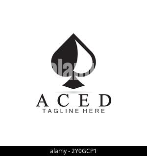 ACE Logo Design für Casino Poker Business, Gamble, Kartenspiel, Spekulat usw.-Vektor Stock Vektor