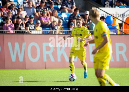 Drammen, Norwegen, 1. September 2024. Bodø/Glimts Fredrik Sjøvold im Eliteserien-Spiel zwischen Strømsgodset und Bodø/Glimt im Marienlyst-Stadion. Quelle: Frode Arnesen/Alamy Live News Stockfoto