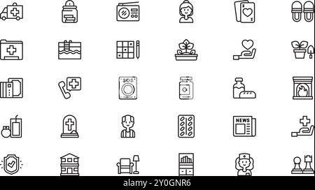 Icons für Senioren hochwertige Vektorsymbole mit editierbarer Kontur. Ideal für professionelle und kreative Projekte. Stock Vektor