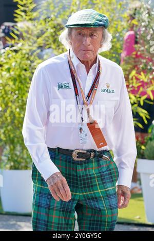 Jackie Stewart während der Formel 1 Pirelli Gran Premio d’Italia 2024 am 30. August 2024 in Monza, Italien. Stockfoto