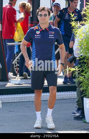 Sergio Perez während der Formel 1 Pirelli Gran Premio d’Italia 2024 am 30. August 2024 in Monza, Italien. Stockfoto