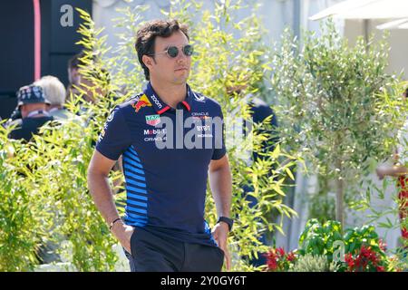 Sergio Perez während der Formel 1 Pirelli Gran Premio d’Italia 2024 am 30. August 2024 in Monza, Italien. Stockfoto