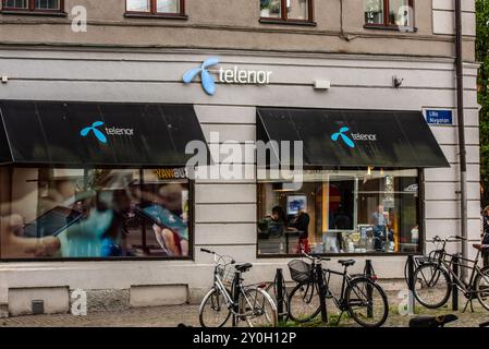 Göteborg, Schweden - 20. september 2019: Fassade eines Telenor-Geschäfts. Stockfoto