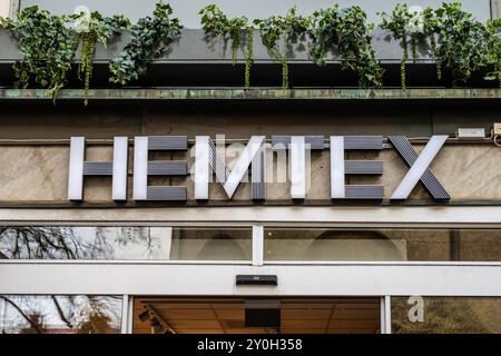 Göteborg, Schweden - 06. november 2022: Hemtex-Logo auf der Außenseite eines Ladens Stockfoto