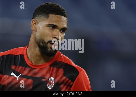 Mailands englischer Mittelfeldspieler Ruben Loftus-cheek während des Fußballspiels der Serie A SS Lazio gegen AC Milan im Olimpico-Stadion am 31. August 2024 in Rom. Stockfoto