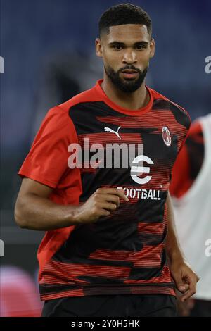 Mailands englischer Mittelfeldspieler Ruben Loftus-cheek während des Fußballspiels der Serie A SS Lazio gegen AC Milan im Olimpico-Stadion am 31. August 2024 in Rom. Stockfoto