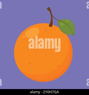 Frischer Orangenfrucht-Vektor. Orangefarbenes Fruchtsymbol. Orange Frucht Vektor Stock Vektor
