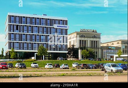 Fa. Hanomag bzw. Komatsu in Hannover - gesehen am 29.08.2024 *** Firma Hanomag oder Komatsu in Hannover gesehen am 29 08 2024 Stockfoto