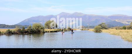Überschwemmungen im Lake District nach starken Regenfällen aufgrund des Klimawandels Stockfoto