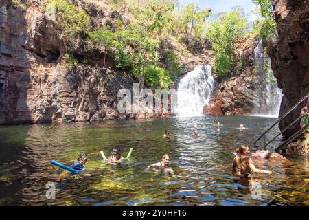 Florence Falls Waterhole, Litchfield National Park, Litchfield Park, Northern Territory, Australien Stockfoto